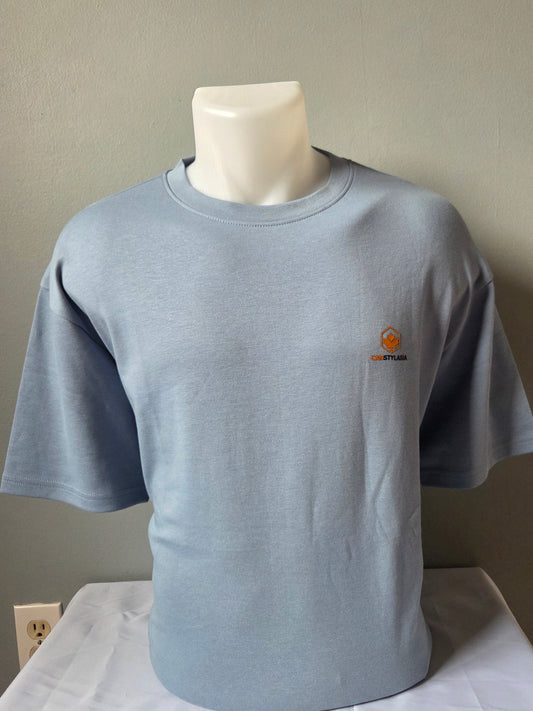 Sky Blue Minimal Oversized T-Shirt